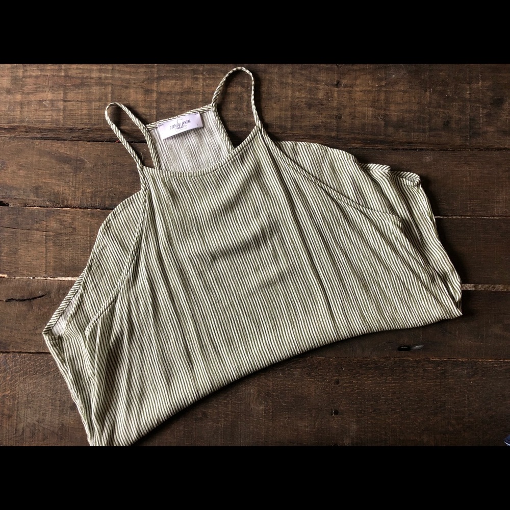 CJLA Green Striped Taven Tank NWOT